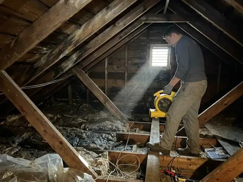attic-water-damage-drying-proc-007 — frequently asked questions, Emergency Water Extraction & 24/7 Flood Response in Belmond…